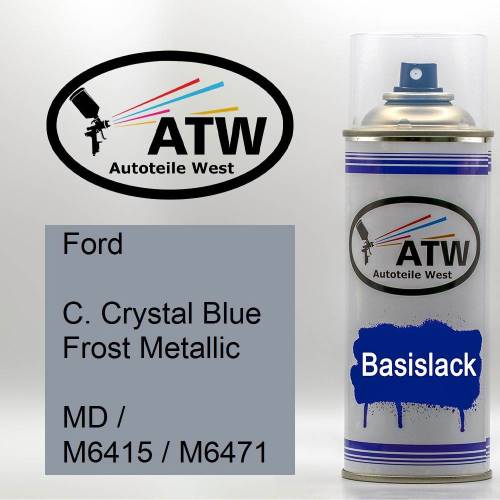 Ford, C. Crystal Blue Frost Metallic, MD / M6415 / M6471: 400ml Sprühdose, von ATW Autoteile West.